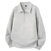 M-8XL2026 Nueva Sudadera Pesada para Hombre Tallas Grandes Chaqueta tipo Polo con Media Cremallera para Otoño