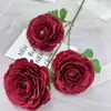 Novo Modelo de Flores Artificiais com 3 Cabeças, Semelhantes a Lótus, para Decoração de Casa, Flores Artificiais para Arranjos de Casamento, Flores Artificiais de Peônia, Venda Direta