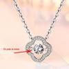 925 Sterling Silver Smart Lucky Four-leaf Clover Colar Mulheres Japonesas e Coreanas Batendo Coração Diamante Clavícula Cadeia para Presente de Namorada