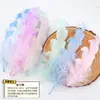 Fábrica direta de Yiwu DIY feito à mão branco grande rolo flutuante pena acessórios de joia chapéu roupas acessórios de bagagem