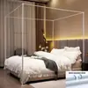 Juego de soporte para mosquitero de piso de palacio de tres puertas para el hogar 1.5 metros 1.8m2 cama doble estilo princesa Hilo de red al por mayor