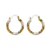 Pendientes Grandes Bohemios Europeos y Americanos de Venta Caliente Transfronterizos Pendientes Dorados y Plateados Diseño de Moda Bicolor Pendientes de Nicho Se Pueden Inspeccionar