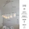 Lámpara de araña de diseño creativo de alta gama para restaurante, lámpara larga de estilo retro color crema de lujo francés, lámpara para isla de bar