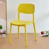 Silla de plástico, diseño simple, con respaldo, adecuada para uso doméstico, silla de comedor estilo nórdico, engrosada para mayor durabilidad, silla de plástico económica para adultos, también adecuada para usar en grandes restaurantes