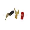 Terminal de clavija banana en forma de U chapado en oro de cobre puro, accesorios de audio en forma de Y, enchufe de cable para altavoz de amplificador de potencia, terminal de cable tipo horquilla