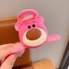 Pinza de Agarre para Niños Linda Pinza de Tiburón de Oso Fresa para Niña Clip para el Cabello con Moño para la Parte Posterior de la Cabeza Accesorios para el Cabello