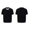 Estilo Montanha de Outono/Nicho Old Money Cleanfit Falso Duas Peças Gola Henley Manga Curta Masculino Verão Designer Malha Camiseta Tendência