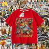 Camiseta Infantil Ropa Hombre Palo de Madera Tongtongge Montaña y Mar Extranjero Abstracto Camisa Clásica de Manga Corta Verano para Niños Tendencia Ins