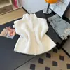Chaleco Sencillo de Hilo con Solapa para Mujer Otoño/Invierno Chaleco Corto sin Mangas Estilo Suave de una Sola Fila Prenda Exterior para Superponer