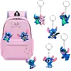 Llavero de Stitch Azul Colgante para Coche Accesorios Llavero de Mochila Escolar DIY Dibujo Animado Colgante Pequeño Colgante Venta al por Mayor