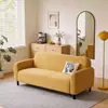 Sofá perezoso para apartamentos pequeños, sofá de tela para sala de estar en casa, sofá cama para casa de alquiler, sofá doble moderno de lujo ligero