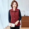 Roupa de mãe primavera e outono colete fino de lapela roupas para mulheres de meia-idade e idosas tamanho grande solto moderno estiloso colete superior capa de ombro