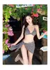 Nuevo Estilo Japonés Estilo Puro Deseo Bikini Falda Dividida Traje de Baño de Tres Piezas para Mujer Pecho Pequeño Chica Sexy Dulce Caliente Verano