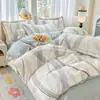 Conjunto de Lençóis com Borda Bordada 2026, Algodão Puro, Conjunto de Três Peças para Estudantes para Beliches, Conjunto de Três Peças Estampado (Estampado a Ar de Alta Qualidade)