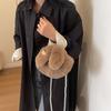 Bolso de Felpa para Mujer, Diseño Nuevo Otoño e Invierno 2023, Bolso Bandolera de Cadena, Bolso Redondo Pequeño Peludo de Mano, Estilo Petite