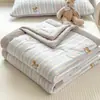 Novo Colchão de Verão 100% Algodão, Colcha de Ar Condicionado, Colcha Fina de Algodão Puro para Verão, Lavável à Máquina, Colcha Fina de Verão para Uma Pessoa