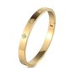 Joias Transfronteiriças Pulseira da Moda com Fivela de Diamante Pulseira de Aço Titânio que Não Desbota Pulseira de Aço Inoxidável Trevo de Quatro Folhas para Meninas