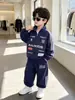 2179 Conjunto de Otoño para Niños 2026 Nueva Ropa Deportiva para Niños Sudadera con Cuello Alto de Primavera y Otoño para Bebé Conjunto de Dos Piezas Moderno