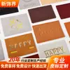 Parche de cuero PU decoración jeans ropa bolsos bufandas marcas registro impresión por transferencia térmica estampado en caliente estampado en oro etiquetas de cuero personalización de ropa
