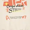 Moletom gola redonda com estampa de letras estilo rua para homens, moletom casual de manga comprida com vibe da moda de rua americana para primavera e outono