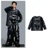 Ropa de Performance Infantil para Street Dance Hip-Hop Niños Traje con Top Roto de Manga Larga Tendencia y Genial Traje Hiphop Infantil para el Día de Año Nuevo