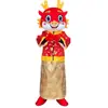 Fantasia de Boneco Desenho Animado Deus da Riqueza Fu Lu Shou Adereços de Ano Novo Adereço de Cabeça Performance Fantasia de Boneco Deus da Riqueza Auspicioso do Ano do Dragão