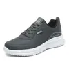 Tenis casuales de hombre para exteriores, con bloques de color y cordones, transpirables, ligeros, modernos, con suelas gruesas, adecuados para viajar, hacer senderismo y correr