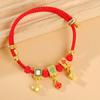 Cuerda de mano roja de estilo chino Guofeng Pulsera de la suerte para el año de la suerte Pulsera ajustable de cuerda roja Cuerda de mano de la suerte Marea nacional al por mayor