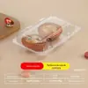 Caixa Plástica Transparente Descartável para Frutas, Legumes e Confeitaria, Embalagem para Bolo, Retangular Comercial Econômica Blister Caixa Multiuso para Embalagem