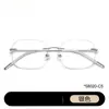 Gafas sin montura para mujer con miopía de alto grado pueden equiparse con cristales anti luz azul de titanio puro ultraligero y monturas de alta gama sin montura.