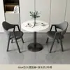 Mesa y Sillas Pequeñas Redondas Modernas Simples para Recepción, Negociación, Comedor de Cafetería de Té de Leche y Balcón