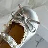 Zapatos de Princesa para Niñas 2026 Otoño Nuevos Zapatos Pequeños de Cuero para Niñas Bebés Suela Suave Zapatos Individuales de Perla