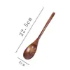Colher de madeira atacado colher japonesa de cabo longo colher de mel colher de café colher de misturar talheres de madeira colher de arroz infantil colher de sopa