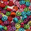 Cuentas de emoticonos transfronterizos, cuentas acrílicas planas y redondas sueltas, accesorios de joyería para pulseras DIY, 100 cuentas de emoticonos de 10 mm