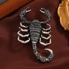 Broche de escorpión de pedrería vintage abrigo de hombre abrigo pin de insecto accesorios accesorios de ropa de doble propósito