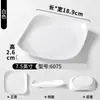 Platos de vajilla de melamina para restaurantes de comida rápida comerciales, platos cuadrados de dos colores, platos de comida rápida de arroz con pata de cerdo, platos de tazón de arroz para restaurantes