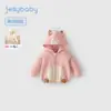 Jaqueta com Capuz de Lã Polar Infantil Jellybaby Kidsren 2026 Outono Novo Estilo Tops de Outono para Meninas Roupas para Meninos