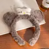 Tiara Fofa de Cachorro e Cabeça de Gato de Pelúcia para Mulheres, Novo Estilo Outono e Inverno 2026, Presilha de Cabelo para Maquiagem, Acessório de Cabelo que Não Aperta