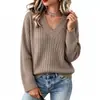 Suéter Pulôver Estilo Preguiçoso Solto Retrô Francês para Mulheres Outono e Inverno Novo Simples Casual Gola Listrada no Ombro Tricô Top