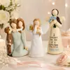 Estatueta de Anjo Estátua de Resina Estilo Country Americano Personagem Decoração Casal Coração de Amor Casamento Casa Pequeno Presente Criativo
