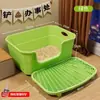 Bandeja Sanitaria para Gatos Extra Grande Engrosada, Semicerrada, Anti-Salpicaduras, Estilo Abierto para Gato Maine Coon, Disponible para Dropshipping