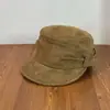 Gorra de visera vintage de otoño e invierno, plisada con lazo apilado, tipo boina, de gamuza, para mujeres con cabeza grande, hace que la cara se vea más pequeña, ala ancha, cálida, moderna