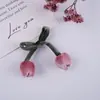 Estilo Suave Tulipa Elegante Versátil Terciopelo Dorado Alta Calidad Intestino Delgado Enrrollado Flor de Cola de Pago Cuerda para el Cabello Accesorios para el Cabello de Corea del Sur