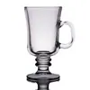 Taza de Vidrio Transparente Alta Elegante con Asa Novedad Retro Taza de Café Taza de Vidrio para Whiskey