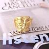 Anillo de máscara Sanxingdui Shensi arqueológico para hombres y mujeres retro cultural y creativo estilo étnico personalidad dominante apertura ajustable