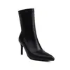 34-48 Talla Grande Botas Europeas y Americanas Puntiagudas Tacón Fino Botines Finos Mujer Otoño Estación Independiente Comercio Exterior Transfronterizo Botas de Mujer H810
