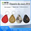 Chaveiro de Couro RFID Multicor Personalizado de Fábrica à Prova d'Água Chip NFC de Alta Frequência Mais Logotipo Ferragens High-End Mais Vendido