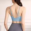 Roupa Íntima Esportiva Beautiful Back de Uma Peça Feminina Modeladora para Uso Externo Fitness Yoga Sutiã Alta Elasticidade Modelador Alça Fina de Ombro Verão