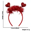 Decorações de Dia dos Namorados Chinês, Tiaras, Faixas de Cabelo, Decorações de Casamento, Adereços para Fotos, Tiaras Redondas com Orelhas de Coração de Amor, Acessórios de Cabelo