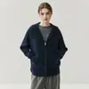 ¡Estilo de diseñador! Chaqueta Elegante de Cachemira para Mujer Otoño e Invierno Cárdigan con Capucha y Bolsillo con Cremallera Suéter de Cachemira Engrosado